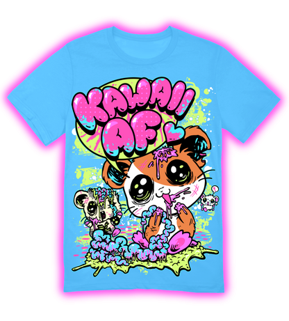 Kawaii AF Hamster Tee (Glow in the dark element)